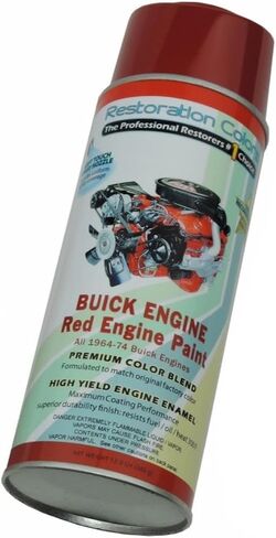 أنبوب مضمّن متوافق مع 1964-1974 Buick Engine Red Pray Paint 1pc in Saudi Arabia