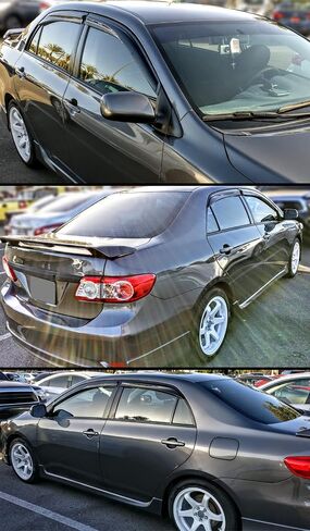 JDM 3D Style Smoked Window Visor Vent Shade Compatible for 2009-2013 Toyota Corolla in Saudi Arabia