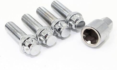 14x1.5 Ball Seat Tuner Lug Bolt Wheel Security Locks Chrome Heat Treated (14mmx1.50 Thread Size) (40mm Shank) in Saudi Arabia