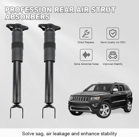JDMON Pair Rear Air Suspension Shock Struts Compatible with Jeep Grand Cherokee Dodge Durango 2011-2015 Replacement for 68069680AG 68069680AF 68069680AH, 2PCS in Saudi Arabia