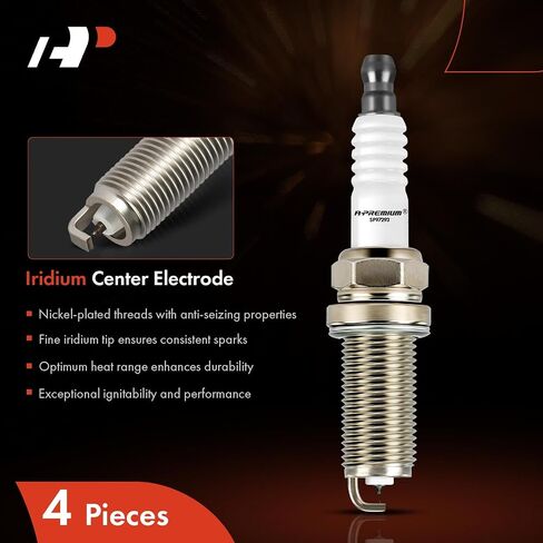 A-Premium Double Iridium Spark Plugs Compatible with Toyota Tacoma 2016-2020 & Hyundai Genesis Coupe 2010-2012, 2.0L 2.7L, Pack of 4 in Saudi Arabia
