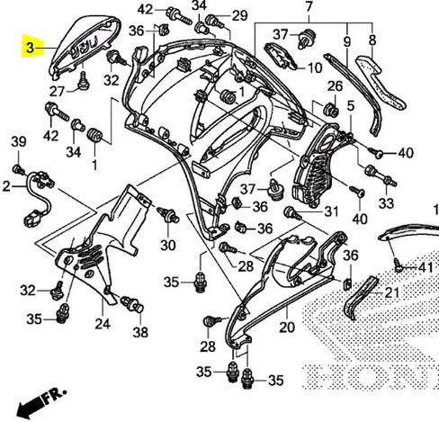 Generic OEM اليمنى من الجانب الأيمن محرك واقي 64260-MCS-G01 متوافق مع Honda ST1300 ST 1300 A P PA 2003-2012 in Saudi Arabia