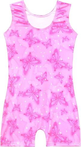Nymphperi Gymnastics Leotards for Girls One Piece Sleeveless Biketards Colorful Tumbling Bodysuits Stretchy Unitard in Saudi Arabia
