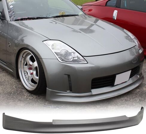 الشفة الأمامية المصد الأمامية متوافقة مع 2003-2005 نيسان فيرلادي Z33 350Z ، V أسود PU Front Lip Lipt Under Add On Ikon Motorsport ، 2004 in Saudi Arabia