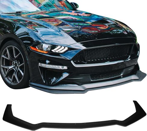 Ikon Motorsports الأمامي المصد الشفة متوافقة مع 2018-2023 Ford Mustang GT Model Only GT نمط البولي بروبيلين الأسود PP سد الذقن واقي المفسد in Saudi Arabia