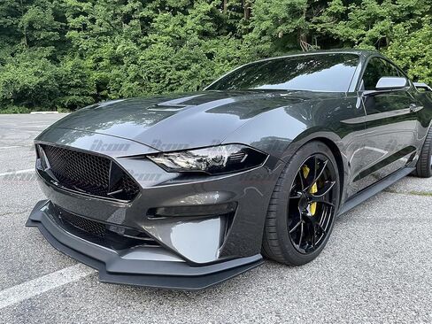 Ikon Motorsports الأمامي المصد الشفة متوافقة مع 2018-2023 Ford Mustang GT Model Only GT نمط البولي بروبيلين الأسود PP سد الذقن واقي المفسد in Saudi Arabia