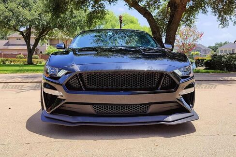 Ikon Motorsports الأمامي المصد الشفة متوافقة مع 2018-2023 Ford Mustang GT Model Only GT نمط البولي بروبيلين الأسود PP سد الذقن واقي المفسد in Saudi Arabia