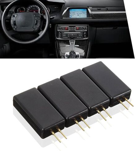 4 PCS Automotive Airbag Bypass Resistor, 12V 2-Pin Airbag Analog Tester, Automotive Diagnostic Tool for Finding Faults, Universal SRS Scanner for Cars, Trucks, SUV's (Black) in Saudi Arabia
