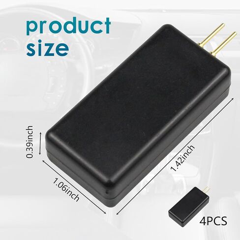 4 PCS Automotive Airbag Bypass Resistor, 12V 2-Pin Airbag Analog Tester, Automotive Diagnostic Tool for Finding Faults, Universal SRS Scanner for Cars, Trucks, SUV's (Black) in Saudi Arabia