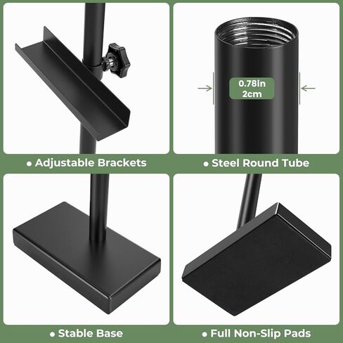 الحامل القابل للضبط منضدة الحامل - يحمل إطارات تصل إلى 28.5 بوصة - حامل إطار الصورة المعدنية الشاقة للرسومات القماشية والأعمال الفنية والعلامات وشهادات عرض (أبيض) in Kuwait