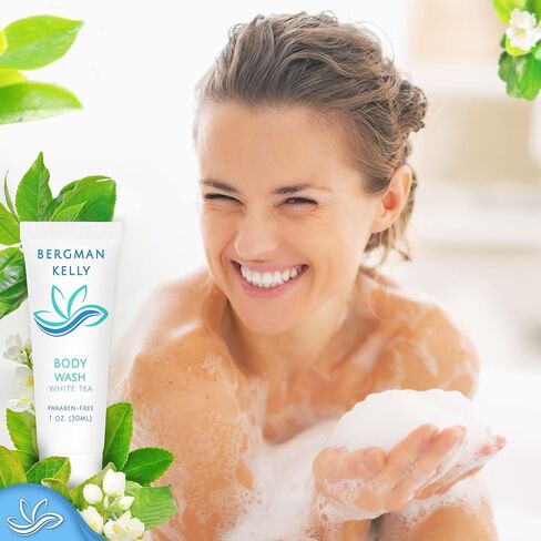 BERGMAN KELLY Travel Size Body Wash (1 fl oz, 100 PK, Tropical Waterfall), Delight Your Guests with an Invigorating and Refreshing Hotel Body Wash, Mini and Small Size Guest Hotel Toiletries in Bulk in Saudi Arabia