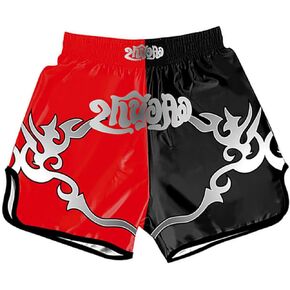 Muay Thai Shorts for Children Traditional MMA Gym Kickboxing Boxing Training Active Shorts