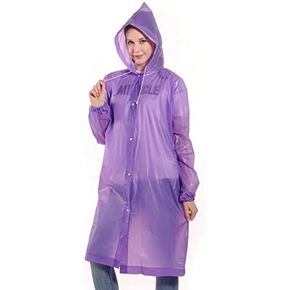 Goooodgem Rain Coat (2 Pack) - EVA Rain Poncho for Women and Men Environmental protection material Reusable Raincoat