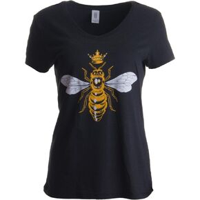 Vintage Nature Art Print | Cool Unique Illustration V-Neck T-Shirt Top Tee for Women