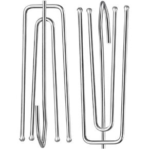 خطافات ستائر مطوية، Sopito 60 قطعة من خطافات ستائر مطوية من الفولاذ المقاوم للصدأ 4 شوكات خطافات ستائر لباب النافذة وستارة الحمام in Kuwait