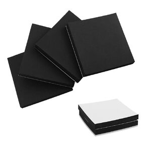 Foam Padding Sheets with Adhesive Backing - 1/4" Thick Self Stick Neoprene Insulation Foam,1/4 Inch Thick X 4 Inch Long X 4 Inch Wide (4, 1/4Inch x 4Inch x 4Inch)