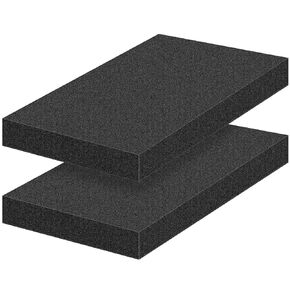 4 PCS Polyurethane Foam Sheets 12" L x 12" W x 1" T Packing Foam Inserts Cuttable Craft Foams Cushion Foams High Density Foam Pads for Case, Tool Box, Game Box, Camera, Jewelry, DIY Craft, Black