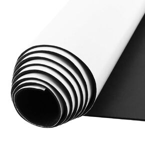 Neoprene Sponge Foam Rubber Roll Adhesive,Easy Cut DIY Foam Sheet, Perfect Cosplay Padding- Multi-Function Soundproof Rubber Foam Sheet (12 in x 59 in x 1/4 Inch, White)