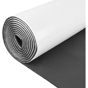 Sponge Neoprene Foam Rubber Sheet with Adhesive, 12 in x 60 in x 1/2 in Multi-Function Soundproof High Density Waterproof Rubber Mat, Perfect Cosplay Easy Cut DIY Neoprene Padding Roll - White