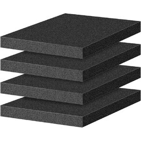 صفائح رغوة البولي يوريثان من ToLanbbt، 2P 16 × 12 × 1.6 بوصة صندوق أدوات قابل للقص، حشوات إسفنجية، وسادات تعبئة إسفنجية سوداء لصندوق الأدوات، صندوق الألعاب، تخزين الكاميرا الحرفية in Kuwait