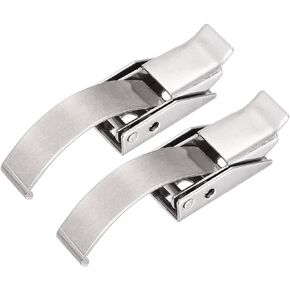 uxcell 1.83-inch SUS304 Stainless Steel Draw Toggle Latch with Spring-Steel Hook - 2 Pcs