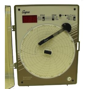Supco CR87J Fahrenheit Type J Thermocouple Temperature Circular Chart Recorder, 6" Chart Diameter, 110-120V Voltage