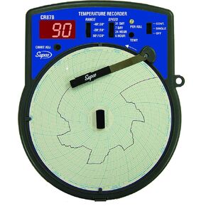 Supco CR87B Fahrenheit Temperature Circular Chart Recorder, 6" Chart Diameter, 110-120V Voltage