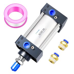 TAILONZ PNEUMATIC Air Cylinder SC 80 X 300 Bore: 80mm/3.15 inch, Stroke: 300mm/12 inch, Screwed Piston Rod Dual Action