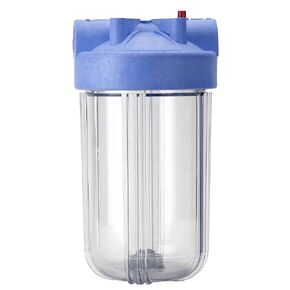 Pentair Pentek 150237 Big Blue Filter Housing, 1" NPT #10 Whole House Heavy Duty Water Filter Housing with High-Flow Polypropylene (HFPP) Cap and Pressure Relief Button, 10-Inch, Black/Blue