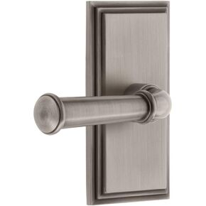 Grandeur 825362 Carre Plate Georgetown Lever in Vintage Brass, Privacy 2.375