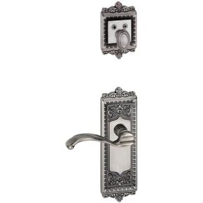 Grandeur 823787, Antique Pewter Windsor Handleset Interior Half with Left Handed Portofino Lever