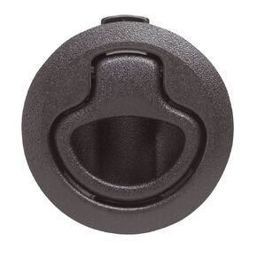 Southco M1-61 Series Natural Plastic Flush Pull Push-to-Close Latch, Non-Locking, 0.08"-0.28" Panel Thickness, 0.98"-1.02" Grip Range, Black