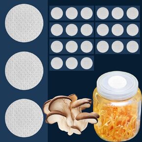 Membrane Filter Sticker 20mm 58mm 65mm 82mm 90mm 0.3um Strong Adhersive Filter Disc for Mushroom Cultivation (65mm,24)