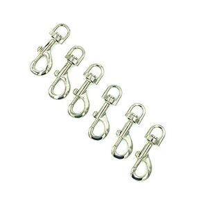 BRUFER 209353-1 Swivel Eye Snap Hook Bolt Snap Nickel Plated (2" x 1/4" - 12 Pack)