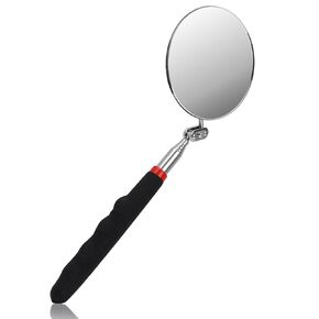 Telescoping Inspection Mirror, Flexible Inspection Mirror, Circular Inspection Mirror 360 Rotation with Extended Handle Round Inspection Mirrors for Checking Vehicle Condition(Dia-3 Inch)