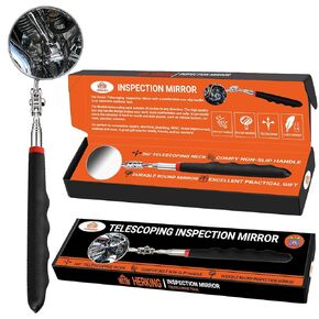 Men Valentines Day Gifts for Him - Telescoping Inspection Mirror with LED Light, Square Mechanic Mirror Tool, Cool Gadgets Birthday Gifts, Mens Gifts for Dad, Husband, Boyfriend, Handyman