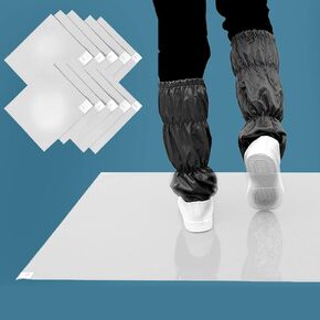 Sticky Mats for Dogs or Cats 18" x 24" 300 Sheets (White, Case of 10 Mats, 30 Sheets/Mat) Cleanroom Sticky Floor Mats/Tacky Mats/Adhesive Mats for Pet, Lab, Hospital, Gym (IPSM-1824-300-W)