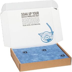 Pig Home Solutions Water Absorbent Mat - Reusable - 50 Pack - 15" x 19" Pads - Blue and White - PM50539 in Kuwait