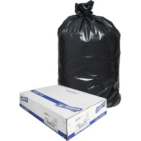 Genuine Joe 70057 Liners, 20-23 Gal Slim Jim Can,28-1/2-Inch x43-Inch,150/CT, Black