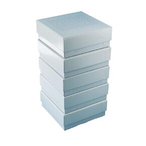 100 Well Cryobox Micro Centrifuge Tube Cryogenic Storage Box with Nature Color Lids Pack of 5