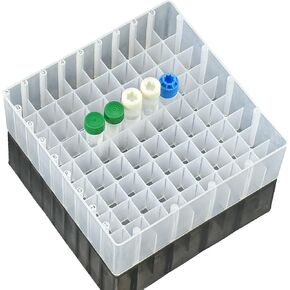 100 Well Cryobox Micro Centrifuge Tube Cryogenic Storage Box with Nature Color Lids Pack of 5