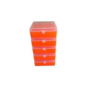 Argos R3130 Translucent Polypropylene 100 Place Microcentrifuge Tube Cryogenic Storage Box with Assorted Color Lids for 0.5, 1.5 and 2.0mL Microcentrifuge Tubes (Pack of 5)