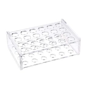 uxcell Test Tube Rack Holder Lab Stand Acrylic 24-Well Clear for 1.5ml and 2ml