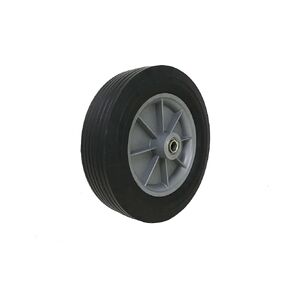 عجلة استبدال شاحنة يدوية مقاس 12 بوصة من Shepherd Hardware 9653، مطاط صلب، مداس مضلع 2-5/8 بوصة، محور مركزي للتجويف 3/4 بوصة، أسود