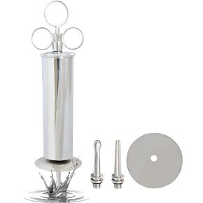 Ear Wax Removal Syringe 8 Oz - Brass with Chrome Finish Ideal for Household, EMT, Firefighter, Student, School and Hobby