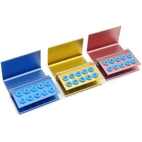 3Pcs 10 Holes Dental Burs Holder Block Case for CA/RA＆FG Dental Autoclavable Burs Holder