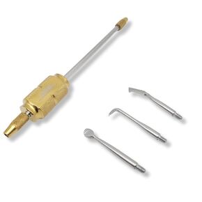 Dental Morrell Crown Remover, Manual Crown Remover for Root Treated Teeth, Controlled Power Crown Remover 3 Attachments and Adjusting Wrench