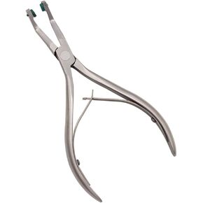 Dental Crown Plier Dentist Tools Temporary Teeth Removal Pliers with Green Rubber Stainless Steel