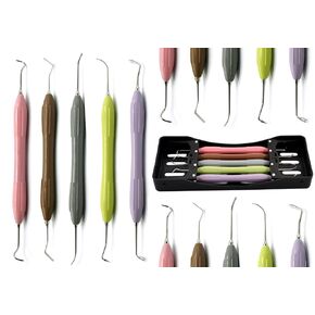 Silicone Handle Dental Composite Filling Instruments Kit 5pcs Tools DN-2285