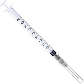 5 Pack 1ml with 27 Gauge 1inch for Scientific Labs Measuring and Dispensing, Individually Sealed Wrapped